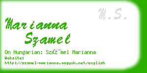 marianna szamel business card